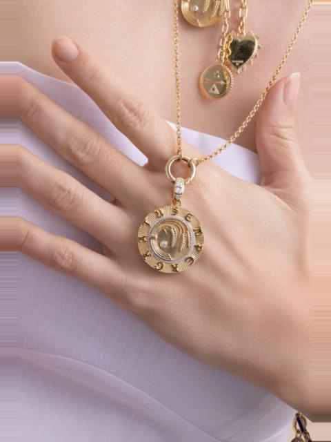 Diamond Infinite Gratitude Braided Wheat Large Medallion