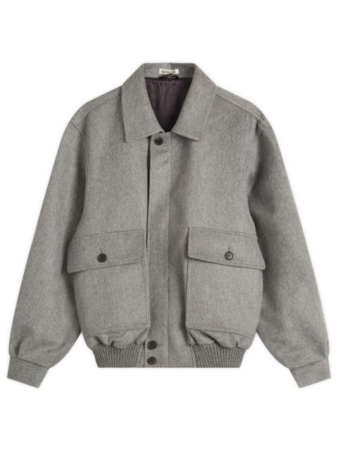 Auralee Cashmere Moleskin Zip Blouson