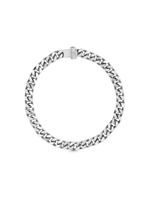 Louis Vuitton Chain Links Necklace Engraved Monogram Silver