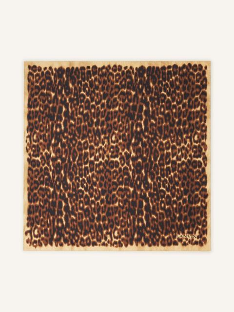 LEOPARD PRINT SILK SCARF