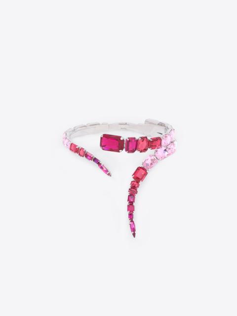 OMBRE CRYSTAL WRAP CHOKER NECKLACE