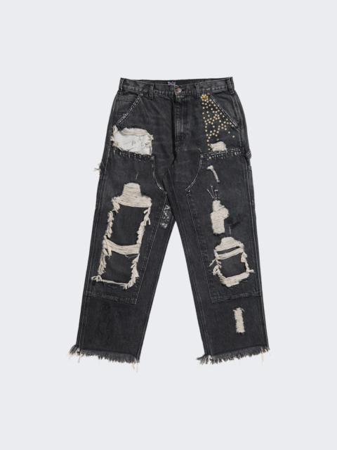 Busted Double Knee Jean Black