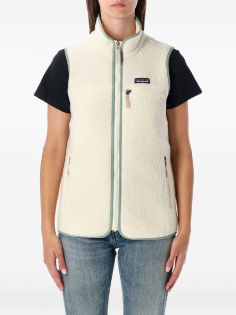 high-neck zip-front vest