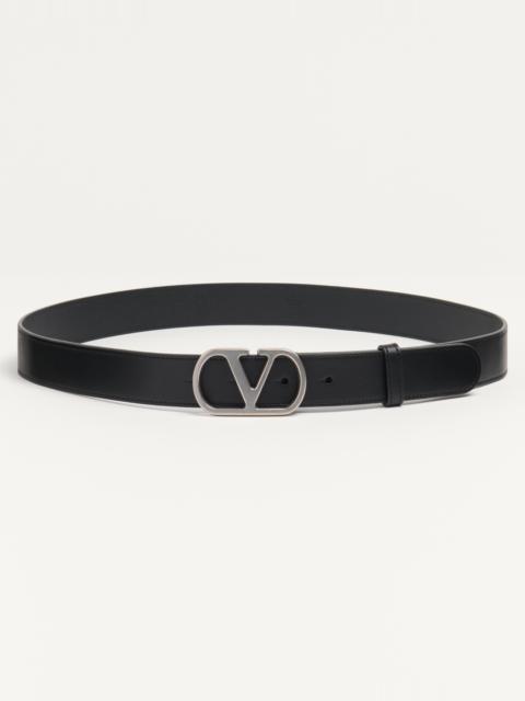 VLOGO SIGNATURE BELT IN SHINY CALFSKIN 30 MM