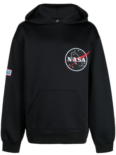 x Nasa patch long-sleeve hoodie
