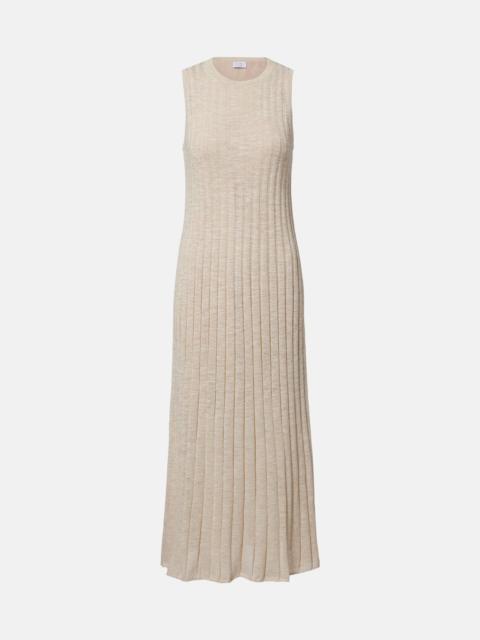 Ribbed-knit maxi dress