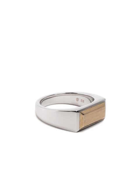 Peaky rectangle band ring