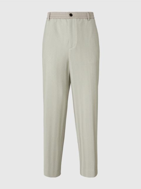 Classic cotton and viscose zigzag trousers