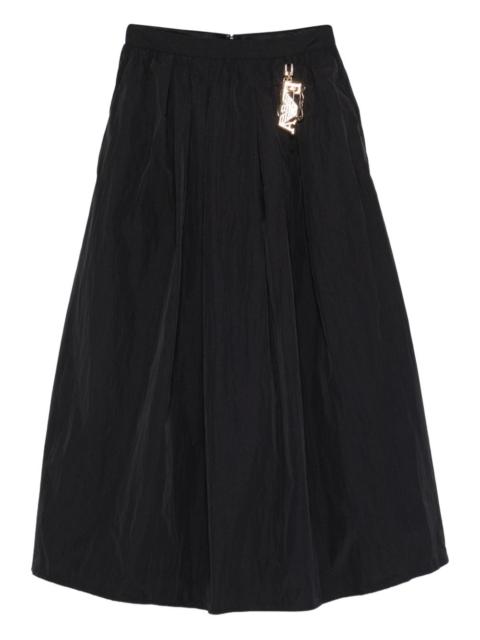 charm pleated midi skirt