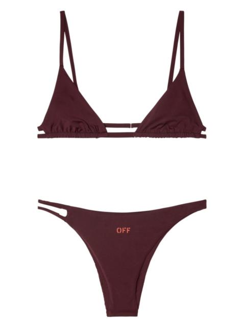 Off Stamp triangle bikini set