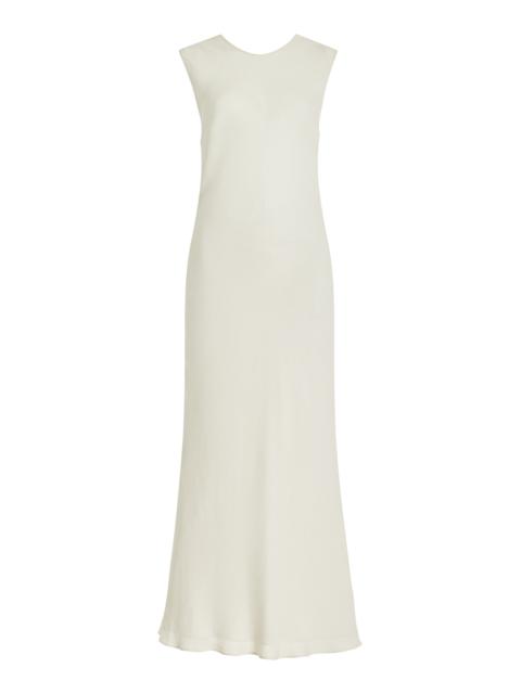 ST. AGNI Rouleau-Tied Backless Maxi Dress off-white | REVERSIBLE