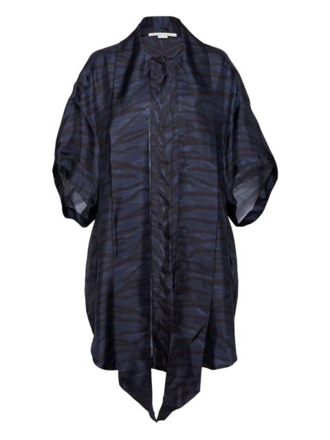 zebra-print shirt dress