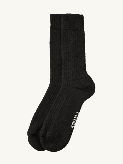 SLUB SOCK - BLACK