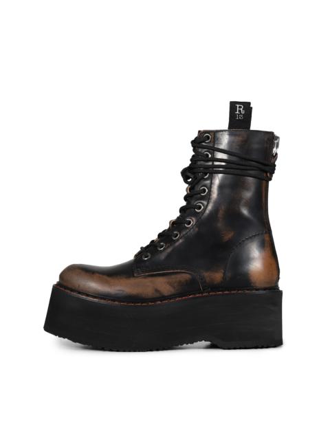 DOUBLE STACK LACE-UP BOOTS / REMOVE