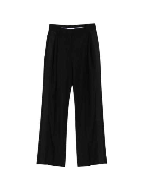 pleated tailored trousers