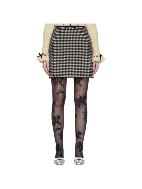 Black & White Check Miniskirt