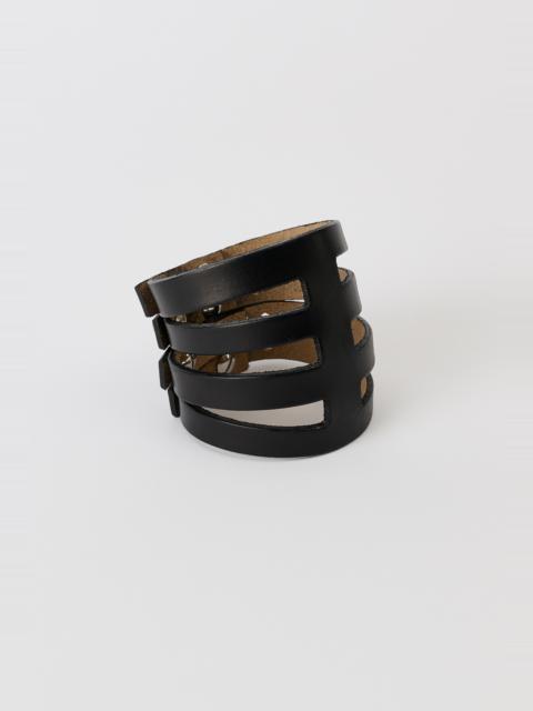 Rib Bracelet Black Chromexcel Leather