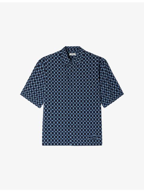 Link-Print Relaxed-Fit Woven Shirt