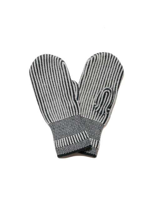 Cashmere Rib Mitten Charcoal Grey