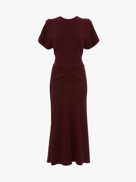 Bela Midi Dress In Cinnabar Red