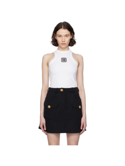 White Retro PB Tank Top