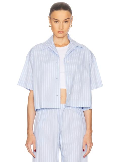 Poplin Cropped Short Sleeve Shirt