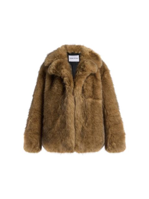 Valentina Faux Fur Jacket brown