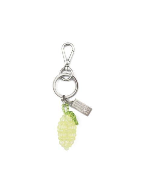 lemon-shape beaded  keyring