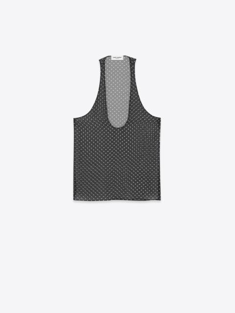 sheer tank top in silk muslin