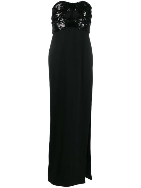 sequin-embellished evening gown