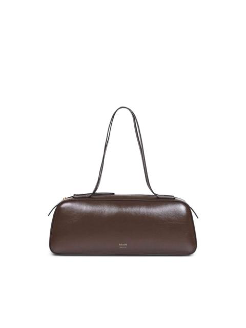 Simona crackle patent elongated tote bag