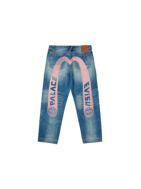 Palace x Evisu 2008 Classic Daicock Denim Jeans Indigo Mid Wash
