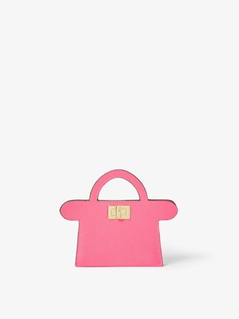 Fendi Way Card Case Petunia pink leather card holder