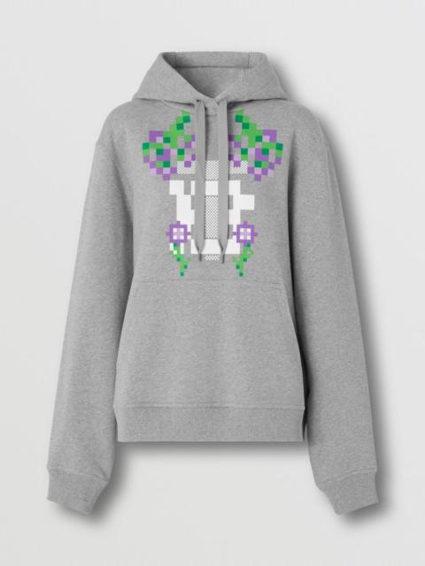 Monogram Motif Print Cotton Hoodie