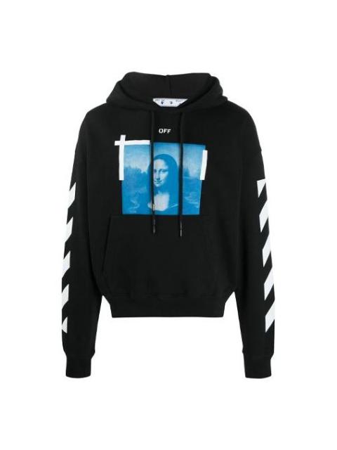 Off-White Blue Monalisa Over Hood 'Black' OMBB037R21FLE0011001