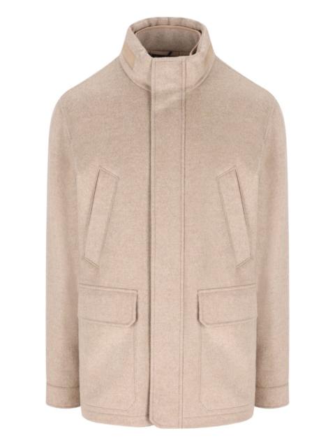 cashmere high-neck jacket