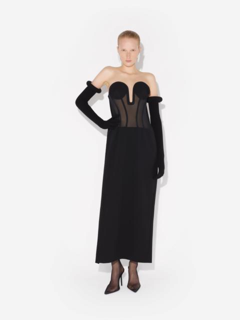 THE BI-MATERIAL CORSET DRESS