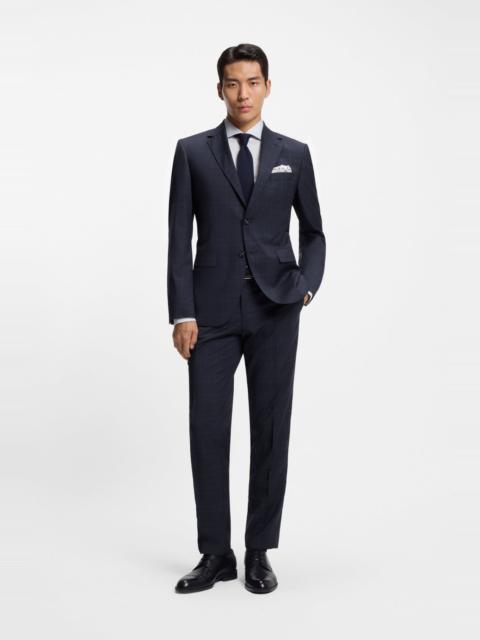 TWO-PIECE REGULAR-FIT SUIT IN CHECKED VIRGIN WOOL