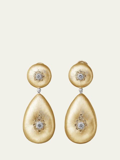 Macri Classica 18K Yellow Gold Diamond Rigato Earrings