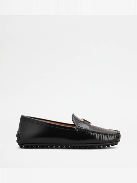 CITY GOMMINO DRIVING SHOES IN LEATHER - BLACK