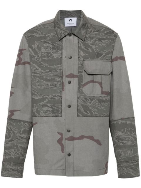 rispstop classic-collar shirt jacket