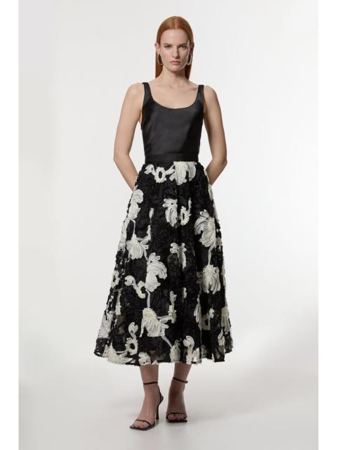 Tall Mono Textured Woven Prom Skirt