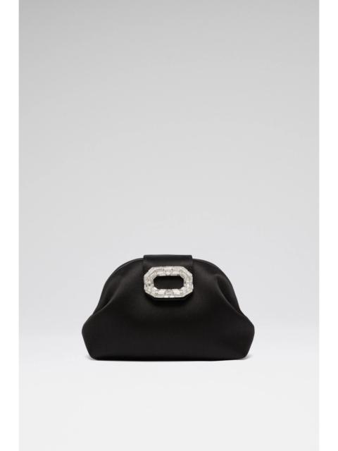 CAMELIA MICRO CLUTCH BLACK SATIN