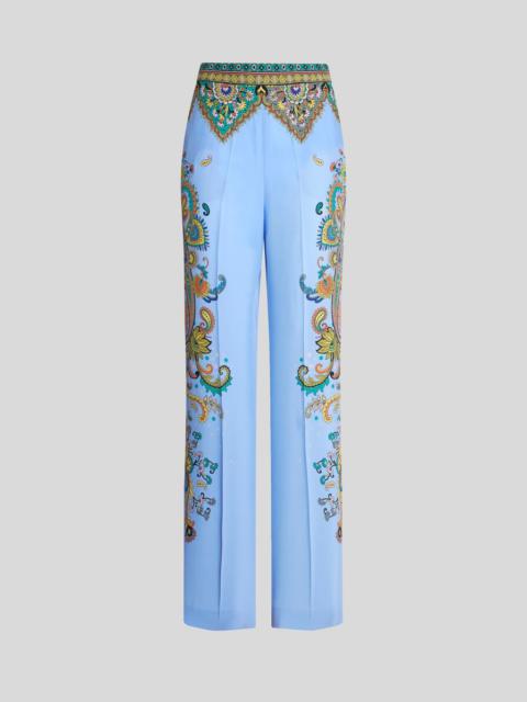 FLORAL SILK TROUSERS