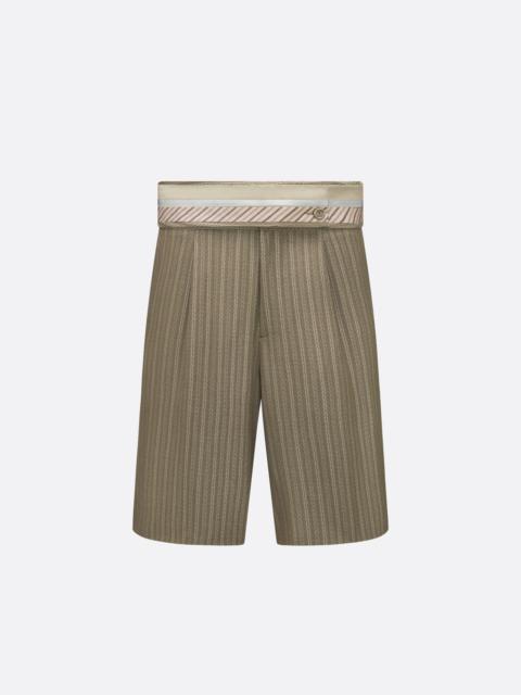 Bermuda Shorts with Turned-Down Waistband