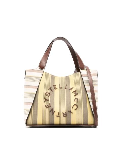 striped tote bag