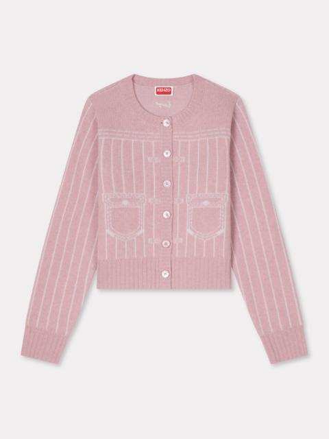 'KENZO Trompe l'œil' cardigan in wool cotton