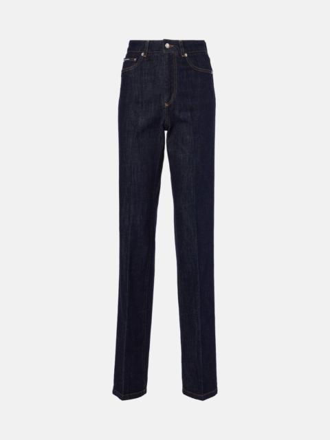 High-rise straight jeans
