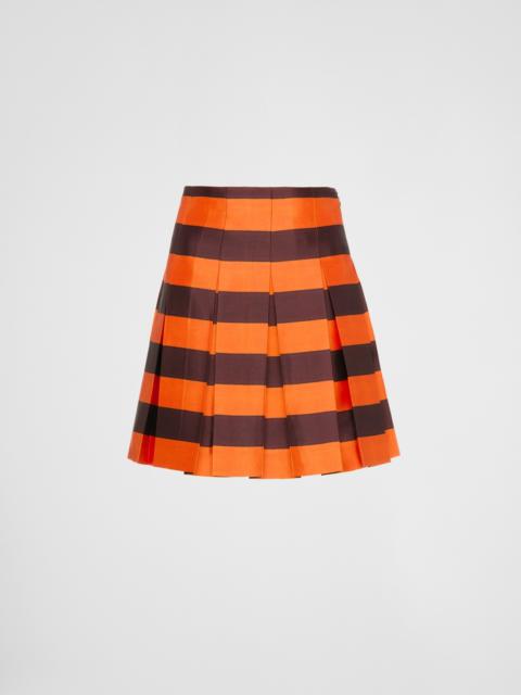 Printed silk and wool skirt