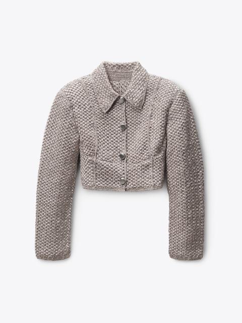 Crochet Cropped Tailored Jacket